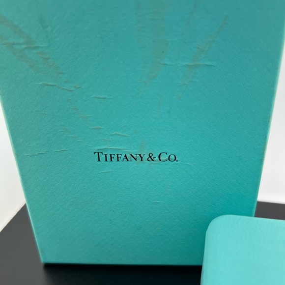 TIFFANY & CO DIAMOND TUROUOISE 18 KARAT
WHITE GOLD TIFFANY T CIRCLE NECKLACE - Picture 11 of 14